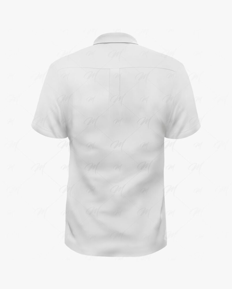 Mockup Camisa Social Manga Curta Costas PSD