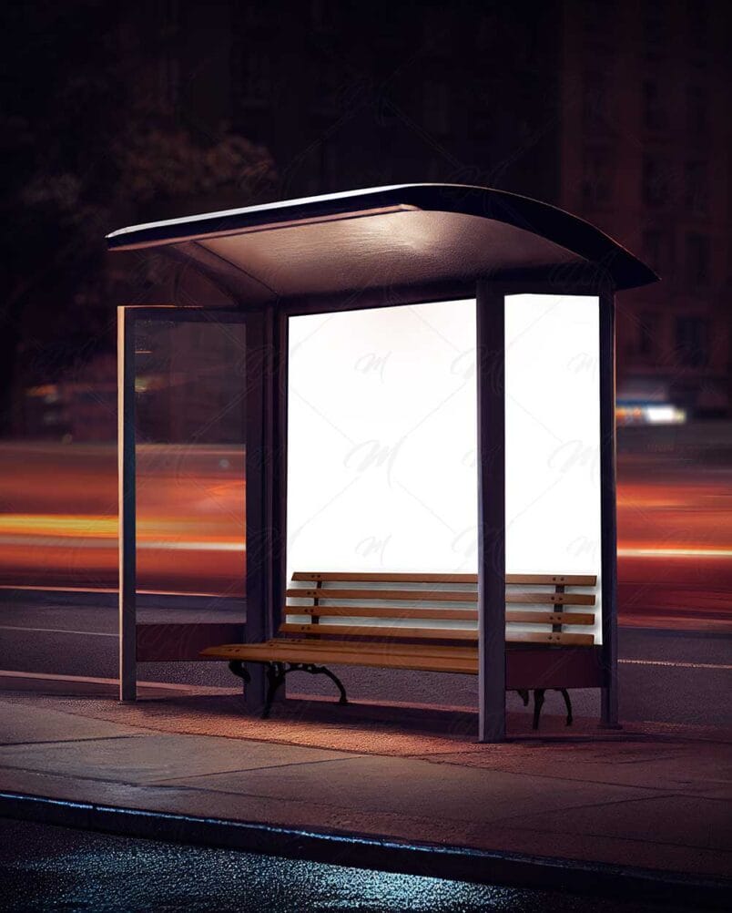Mockup Ponto de Ônibus PSD 4