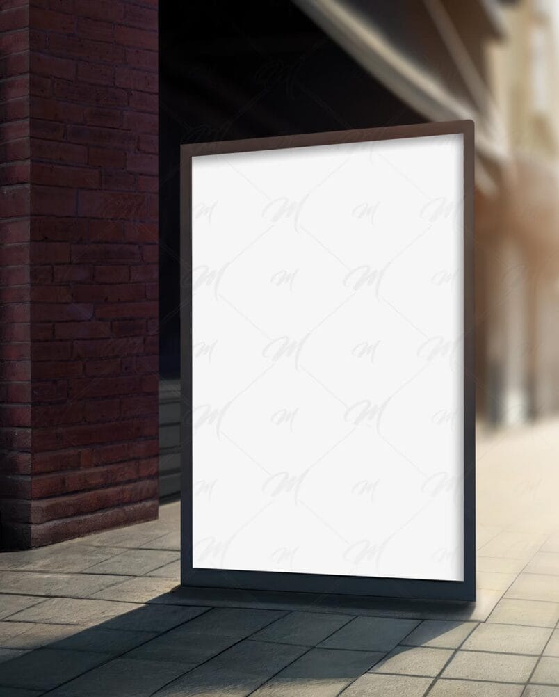 Mockup Placa Publicitária PSD
