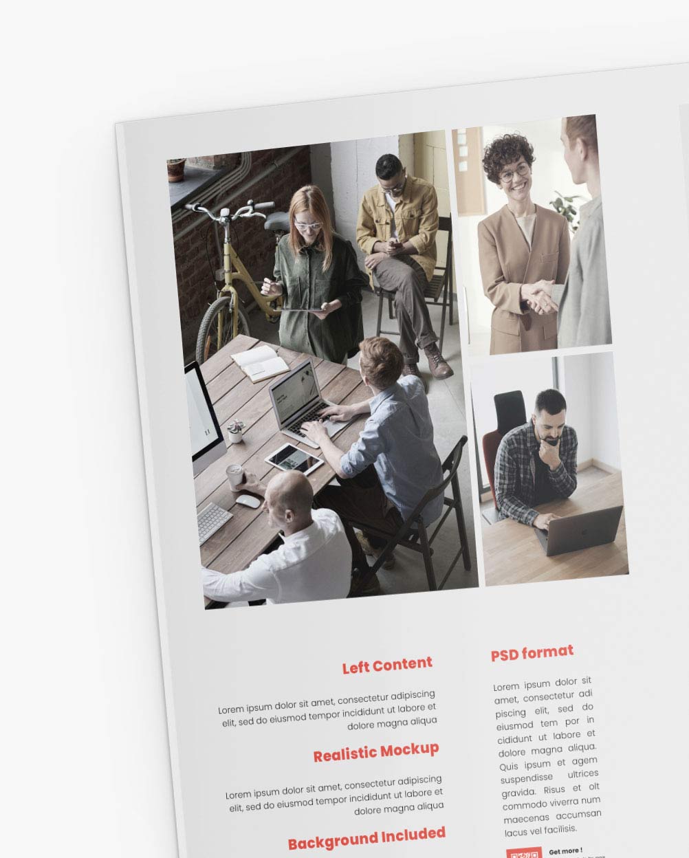 Mockup brochure - Mockup folheto horizontal – imagem 2 Mockup brochure - Mockup folheto horizontal – imagem 2