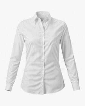 Mockup Camisa Social Feminina (Frontal) - Dress Shirt – imagem 4 Mockup Camisa Social Feminina (Frontal) - Dress Shirt – imagem 4