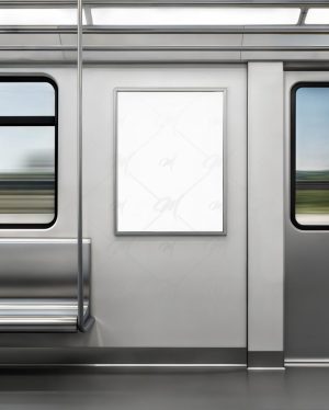 Mockup Anúncio Painel Metrô - Mockup PSD Mockups de Publicidade Editável