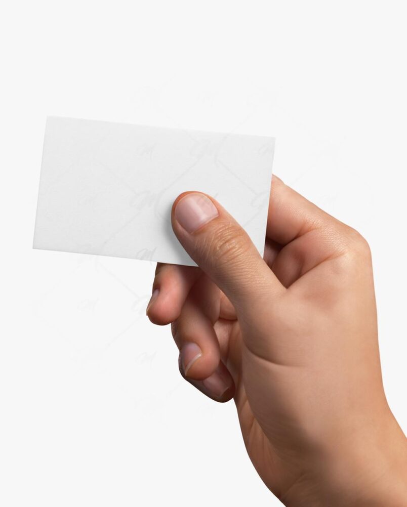 Mockup Cartão Visita Segurando PSD