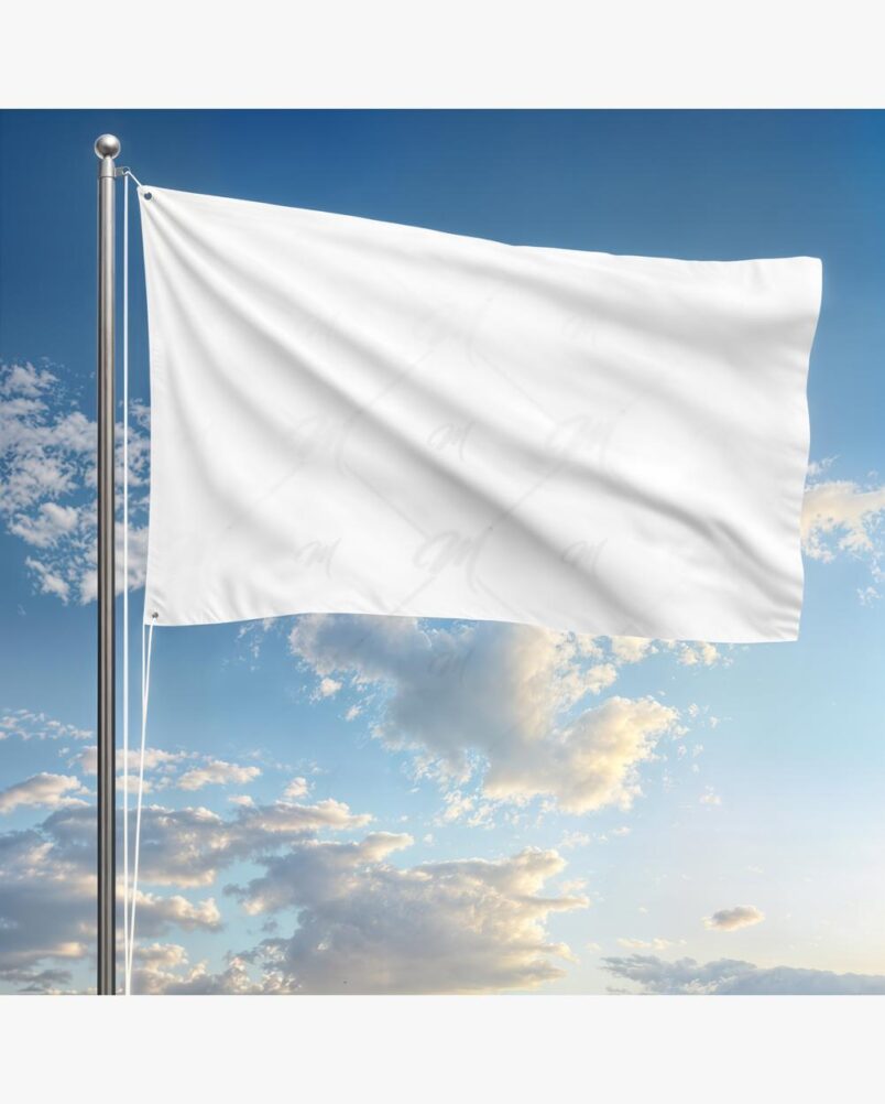 Mockup Bandeira Publicitária Céu Aberto PSD
