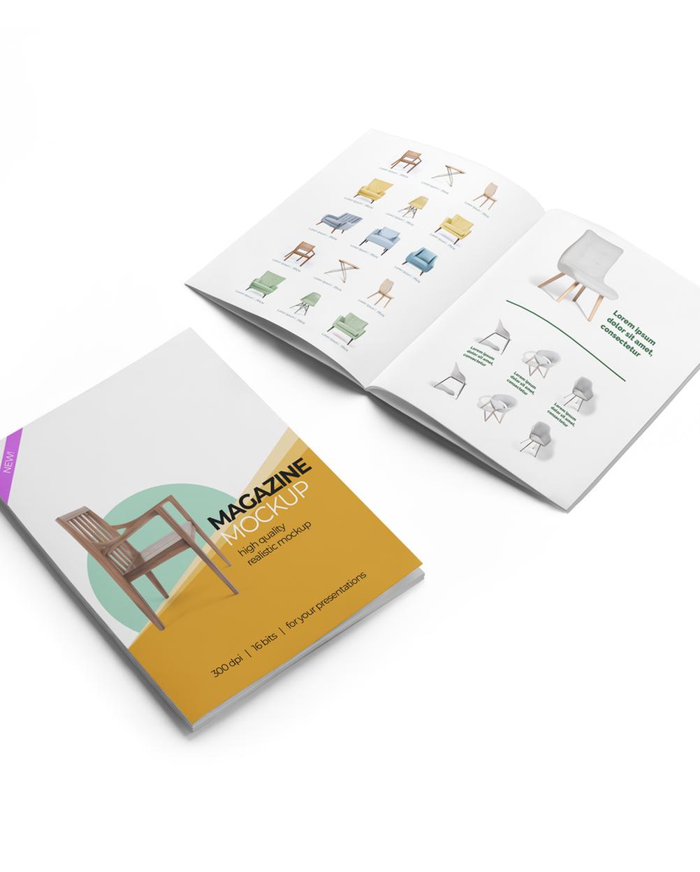 Mockup Revista Fechada Superfície Lisa PSD – vista frontal Mockup Revista Fechada Superfície Lisa PSD – vista frontal