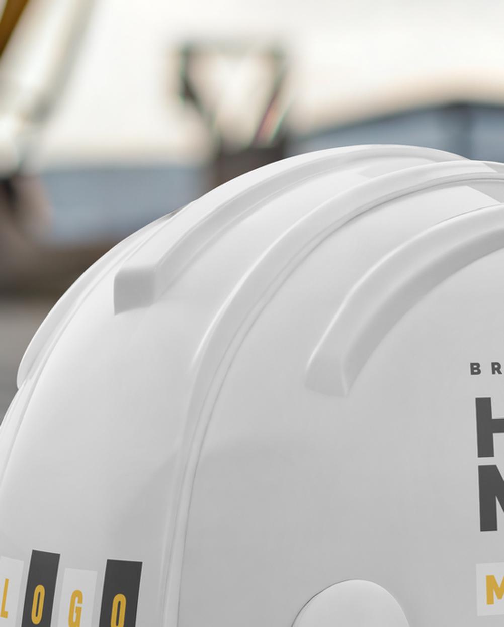 Mockup Capacete Segurança Canteiro PSD – detalhe 13 Mockup Capacete Segurança Canteiro PSD – detalhe 13