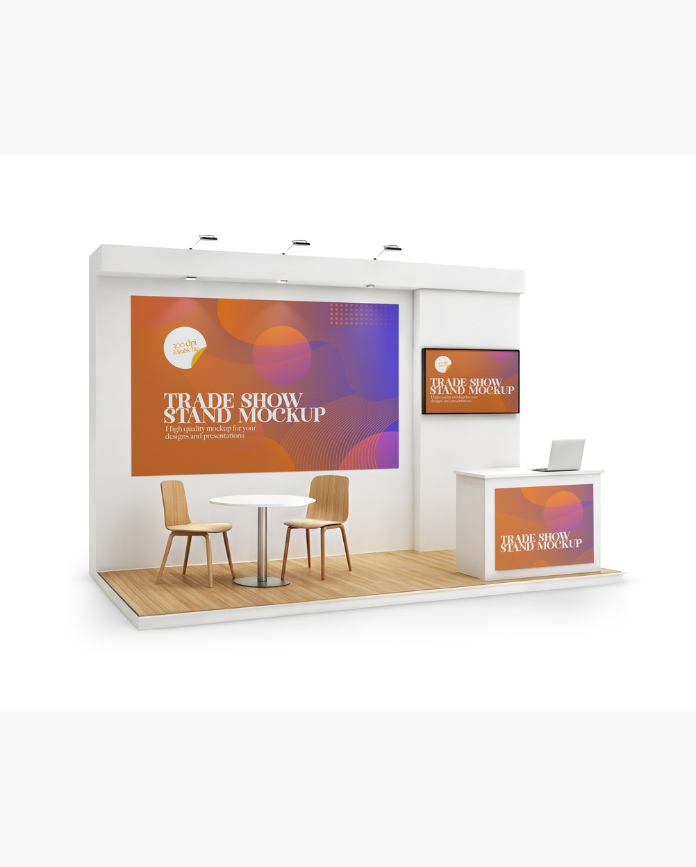 Mockup Stand Feira Comercial PSD Realista – imagem 20 Mockup Stand Feira Comercial PSD Realista – imagem 20