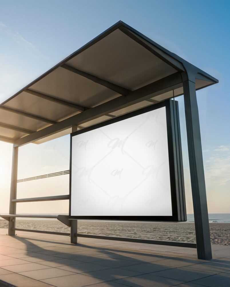 Mockup Totem Praia PSD