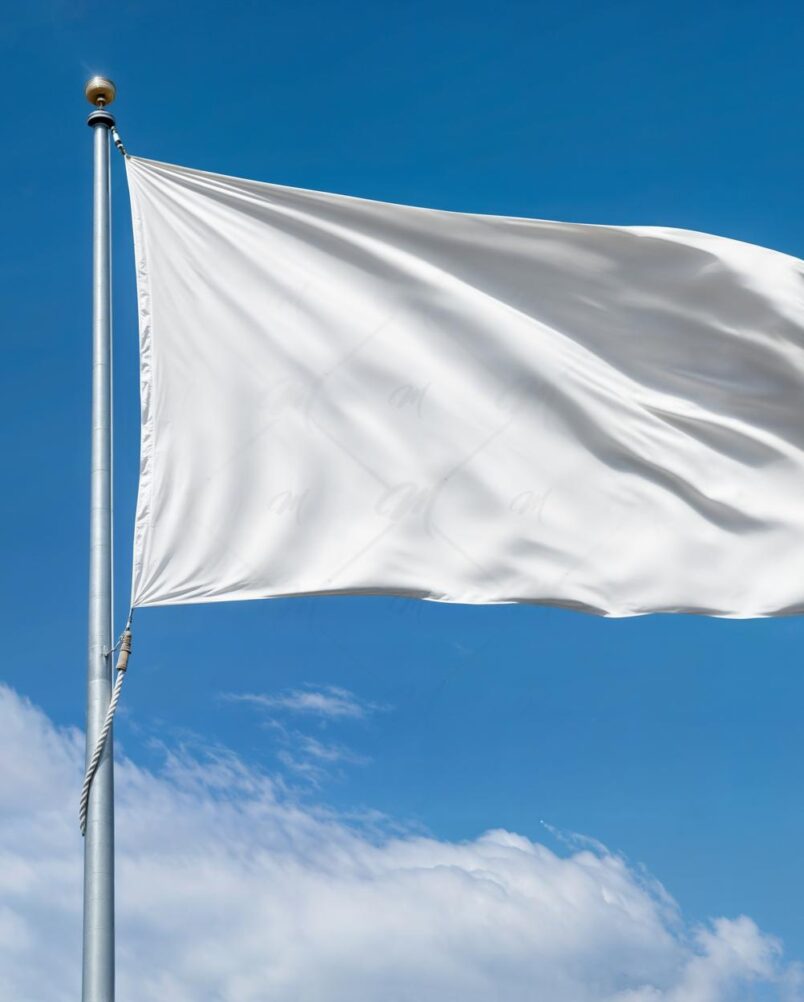 Mockup Flagpole Outdoor Céu Aberto PSD