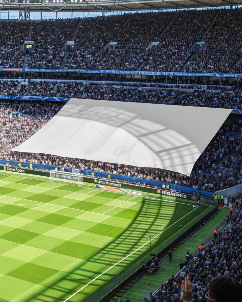 Mockup Banner Torcida Estádio PSD