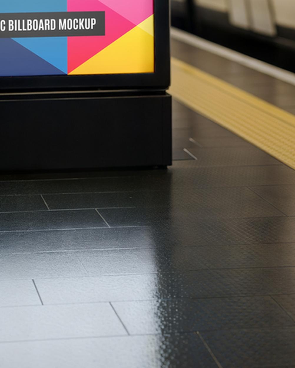 Mockup Billboard Plataforma Metrô - Perspectiva Mockup Mockups de Publicidade Download Mockup Billboard Plataforma Metrô - Perspectiva Mockup Mockups de Publicidade Download