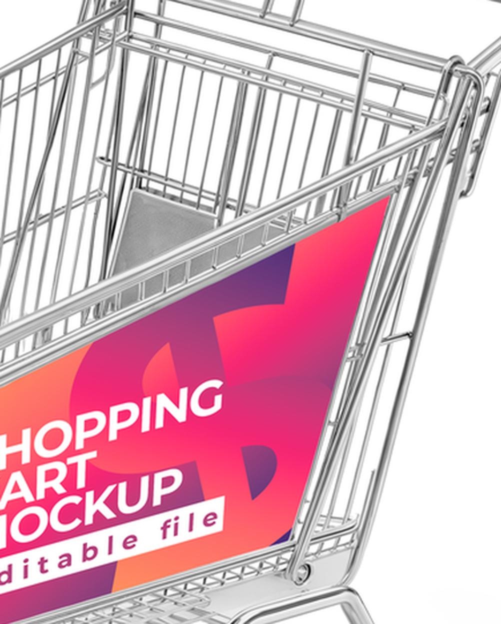 Mockup Carrinho Compras Superfície Neutra - Apresentação de Design Mockups de Veículos PSD Mockup Carrinho Compras Superfície Neutra - Apresentação de Design Mockups de Veículos PSD