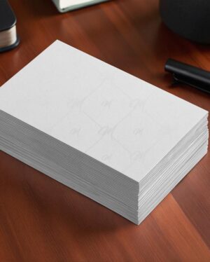 Mockup Cartão Visita Escrivaninha Trabalho - Mockup PSD Mockups para Papelaria Editável