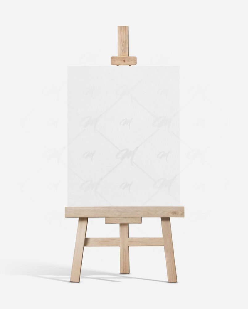Mockup Cavalete Pintura Ambiente Neutro PSD