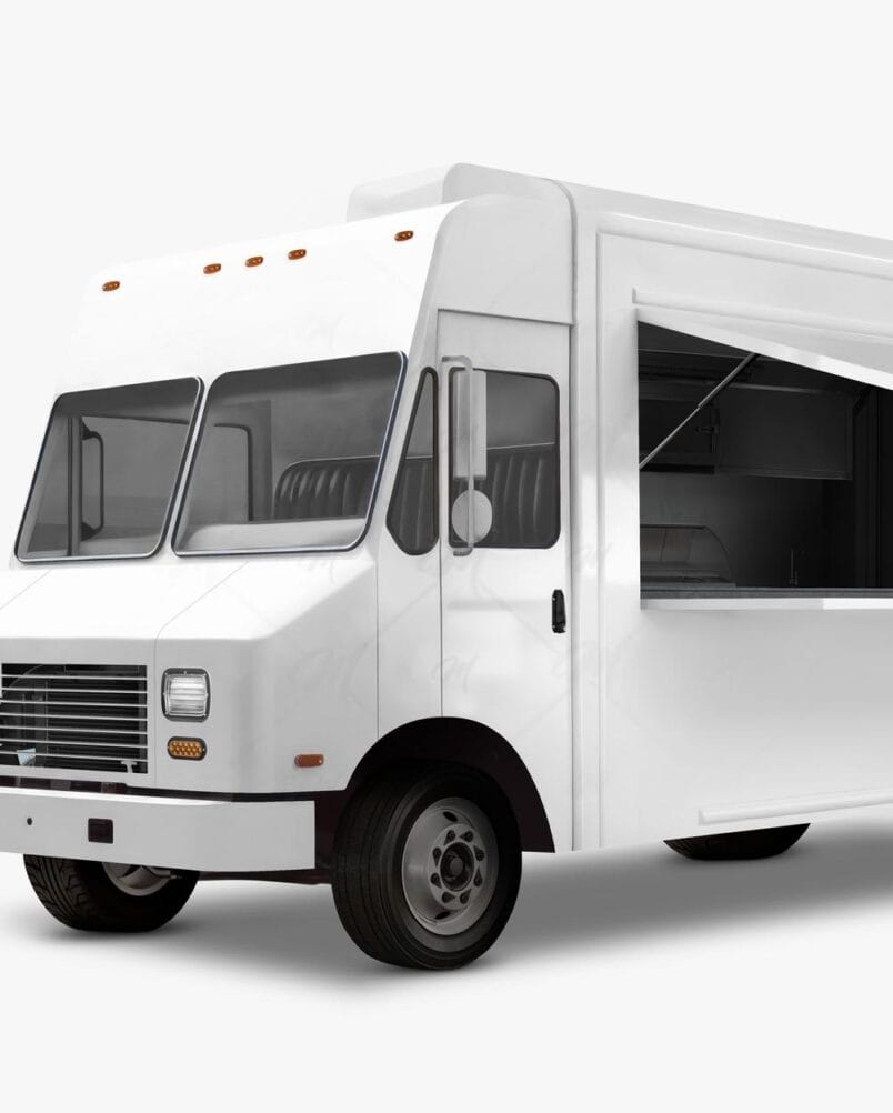 Mockup Food Truck Veículo PSD Realista