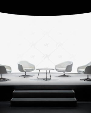 Mockup Mesa e Cadeiras Palco Conferência - Mockup PSD Mockups de Publicidade Editável Mockup Mesa e Cadeiras Palco Conferência - Mockup PSD Mockups de Publicidade Editável