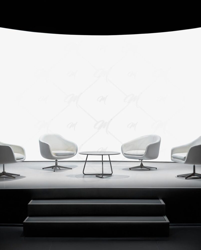 Mockup Mesa Cadeiras Palco Mockup Mesa e Cadeiras Palco Conferência PSD