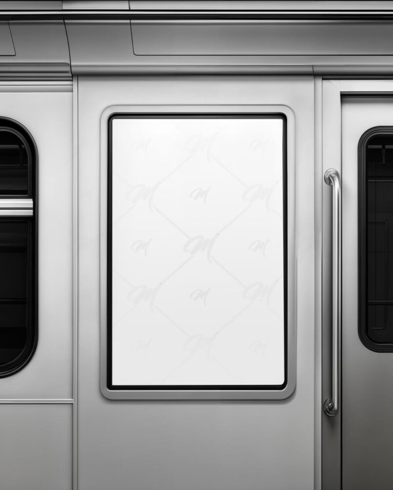 Mockup Painel Anúncio Metrô Mockup Painel Anúncio Interior Metrô PSD