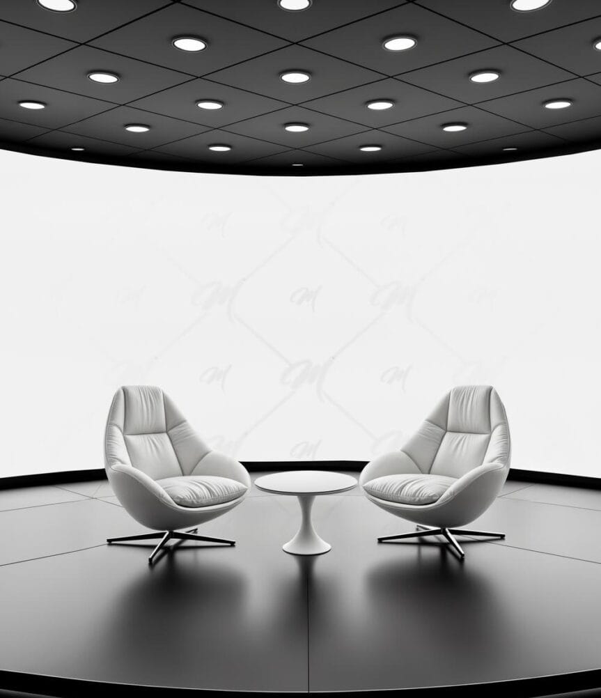 Mockup Painel Curvo Futurista PSD