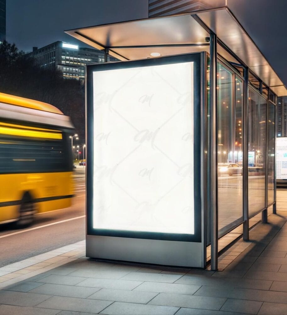 Mockup Publicidade Ponto Ônibus PSD