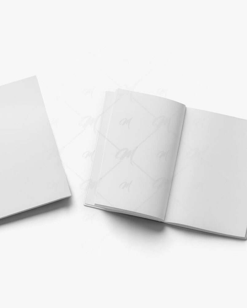 Mockup Revistas abertas e fechadas