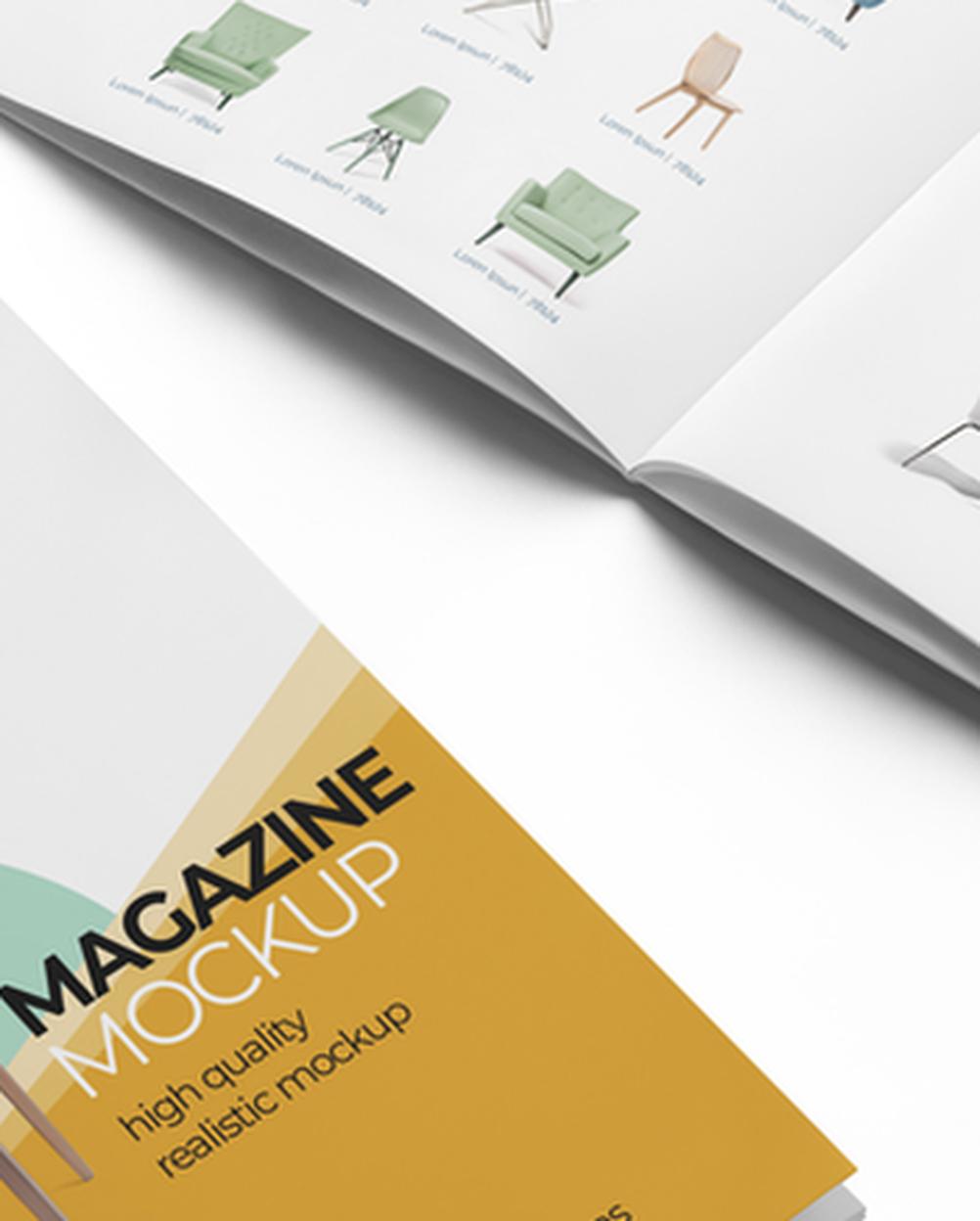 Mockup Revista Fechada Superfície Lisa PSD – detalhe 4 Mockup Revista Fechada Superfície Lisa PSD – detalhe 4