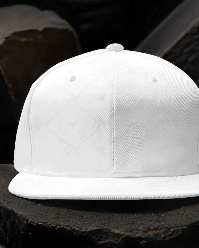 Mockup Boné Snapback Superfície Rochosa PSD