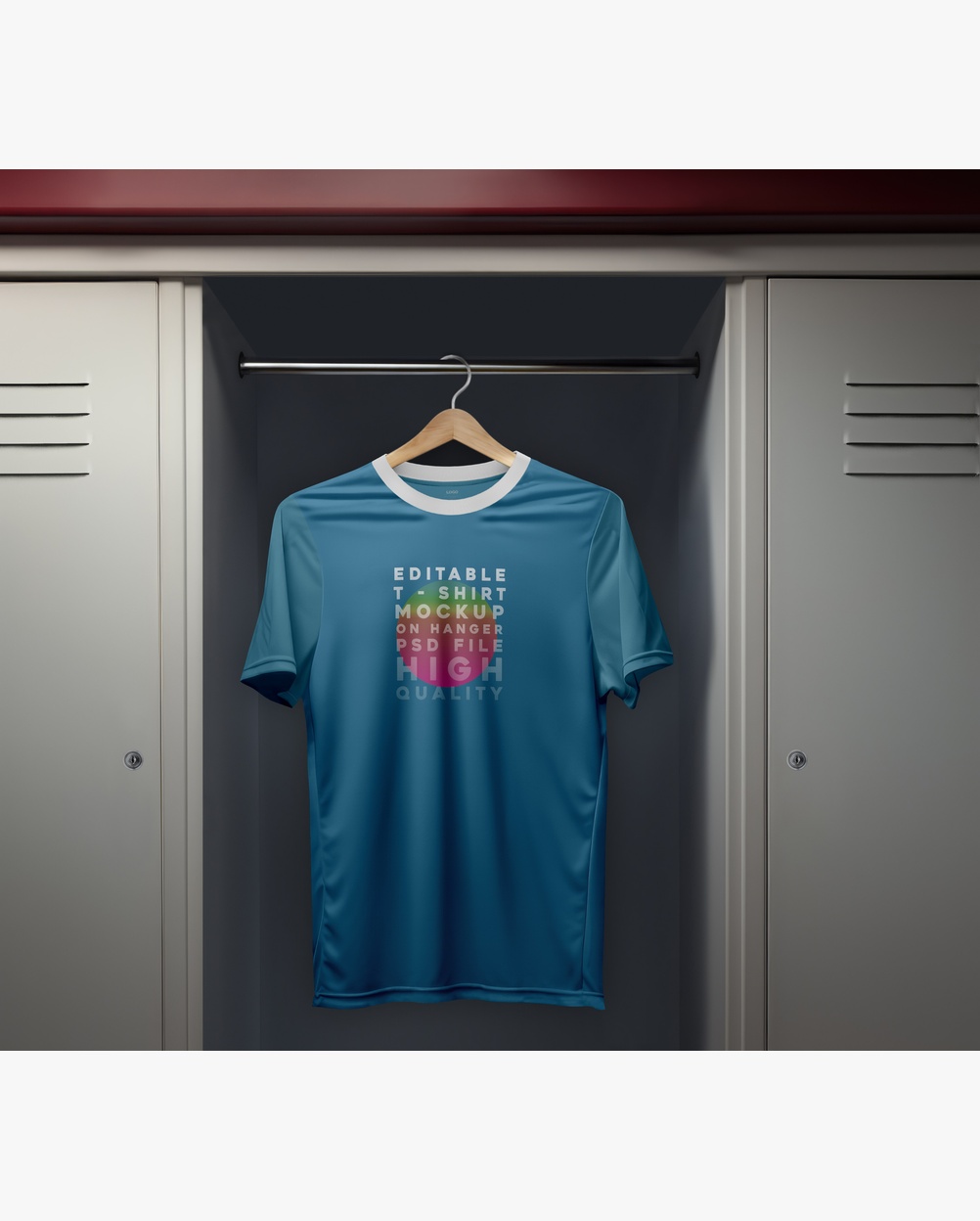 Mockup Camiseta Cabide Armário - Detalhe Realista Mockups de Roupas Mockup Profissional Mockup Camiseta Cabide Armário - Detalhe Realista Mockups de Roupas Mockup Profissional
